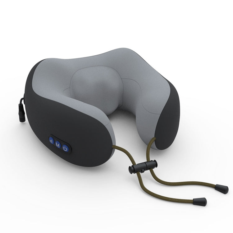 U-shaped Electric Massage Pillow Kneading Shoulder and Neck Massager, Style:Rechargeable
