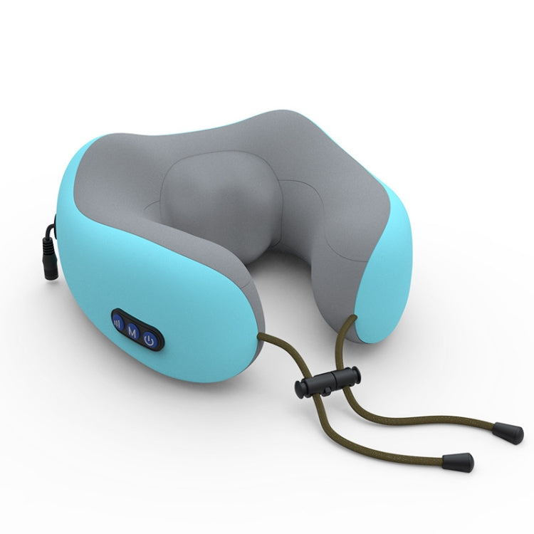 U-shaped Electric Massage Pillow Kneading Shoulder and Neck Massager, Style:Rechargeable