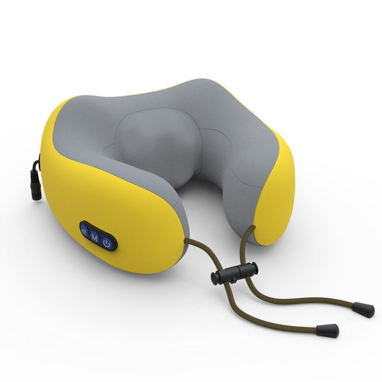 U-shaped Electric Massage Pillow Kneading Shoulder and Neck Massager, Style:Battery Models