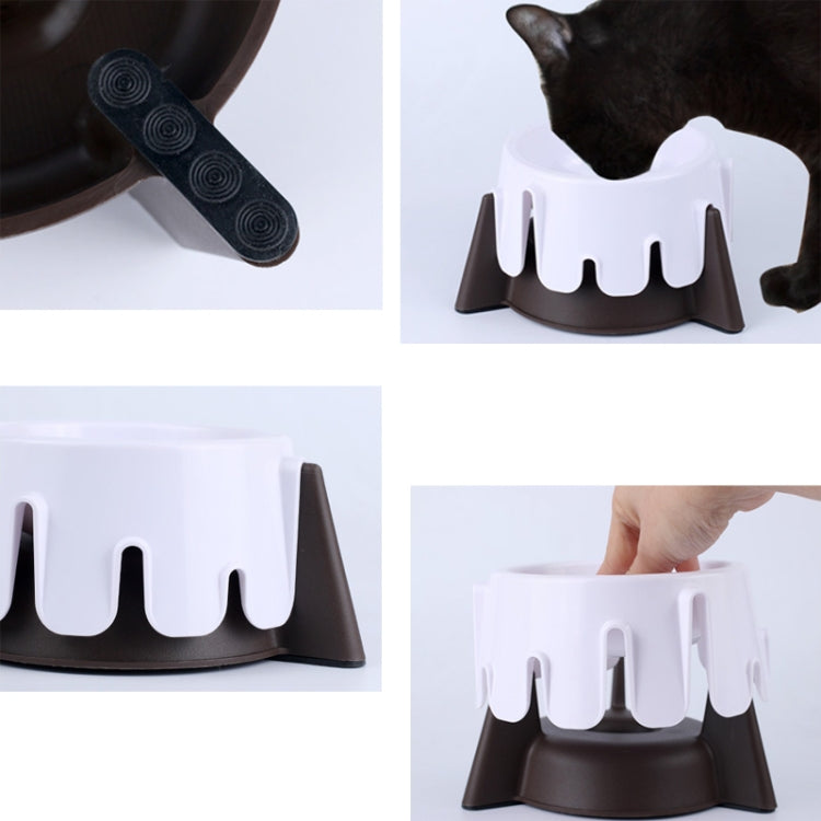 Adjustable Plastic Pet Cake Anti-skid Slow Food Dog Bowl