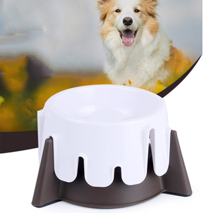 Adjustable Plastic Pet Cake Anti-skid Slow Food Dog Bowl