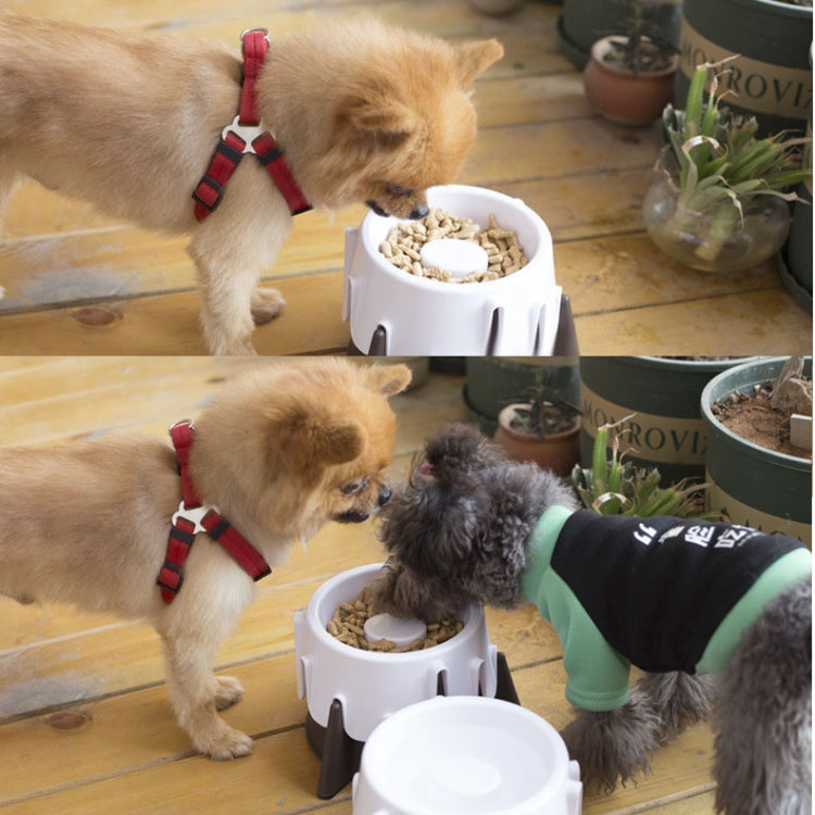 Adjustable Plastic Pet Cake Anti-skid Slow Food Dog Bowl