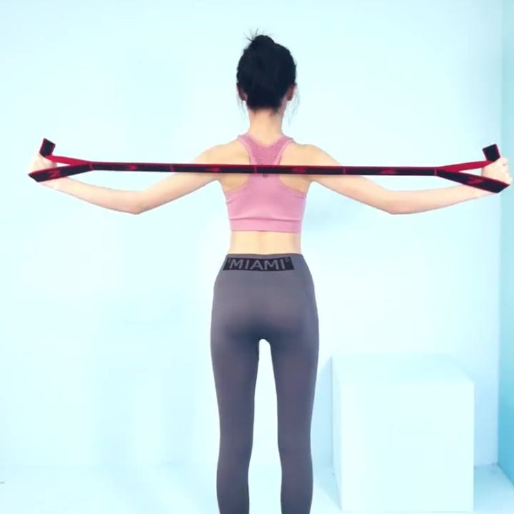 Digital Segmented Dance Yoga Stretch Band Shaping Body Assisted Posture Training Resistance Stretch Band(Grey)