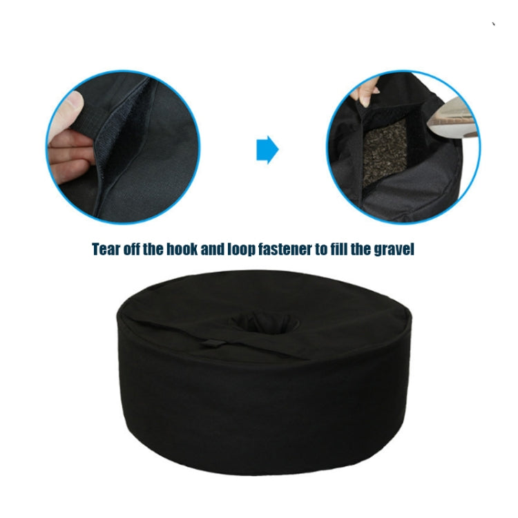 Large Outdoor Round Umbrella Support Frame Fixed Sandbag Windproof Stable Bag(Black)