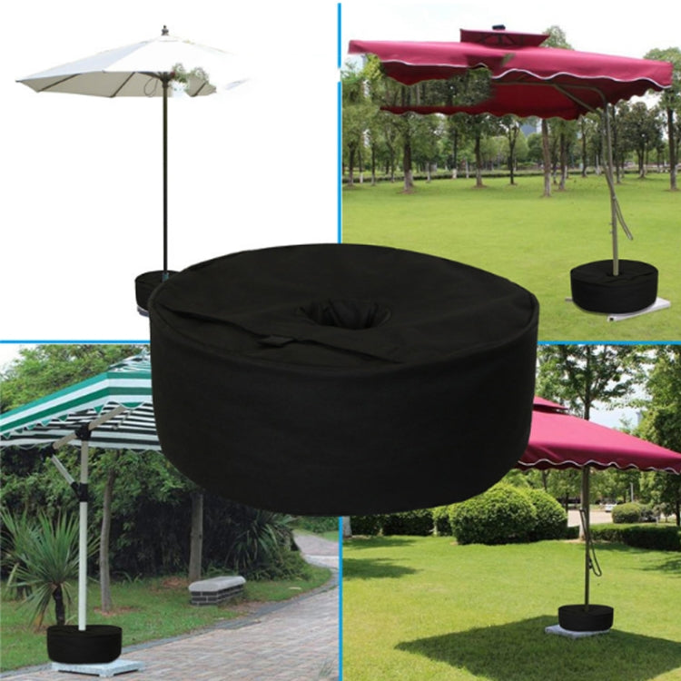 Large Outdoor Round Umbrella Support Frame Fixed Sandbag Windproof Stable Bag(Black)