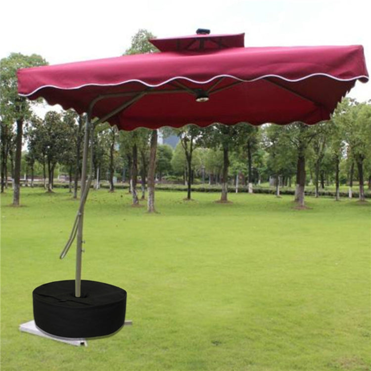 Large Outdoor Round Umbrella Support Frame Fixed Sandbag Windproof Stable Bag(Black)