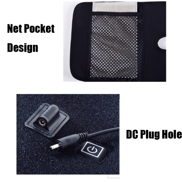 WT-R25 Electric Heating Knee Pads Hot Compress Leg Warmer Winter Knee Keep Warm Protective Gear with USB Data Cable, Specification:DC Round Hole Interface
