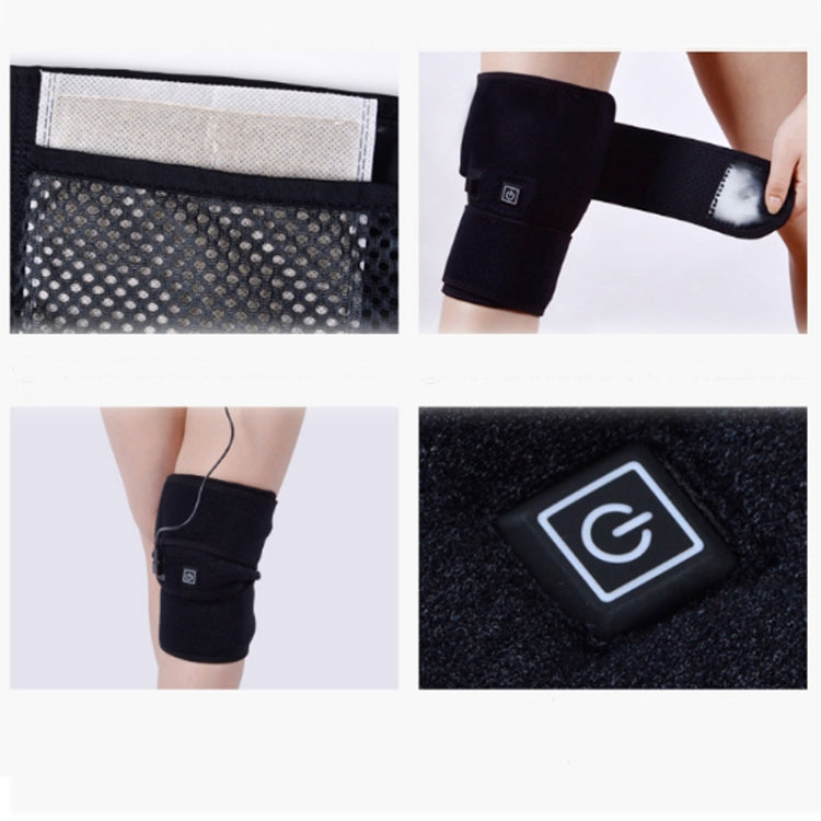 WT-R25 Electric Heating Knee Pads Hot Compress Leg Warmer Winter Knee Keep Warm Protective Gear with USB Data Cable, Specification:DC Round Hole Interface