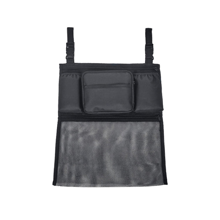 Large Capacity Six-pocket Wheelchair Stroller Storage Bag(Black)