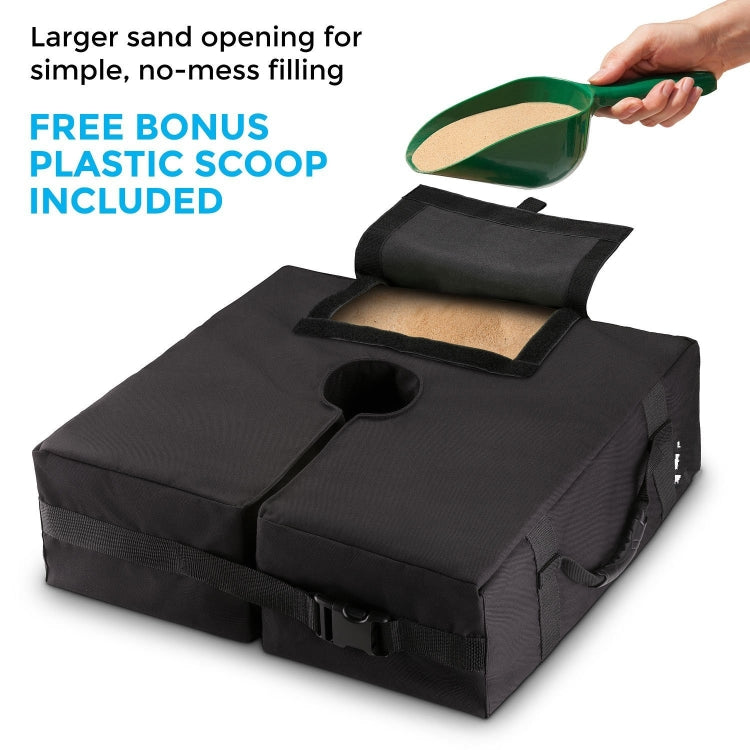 Outdoor Square Umbrella Support Frame Fixed Billboard Windproof Sandbag Stability Bag(Black)