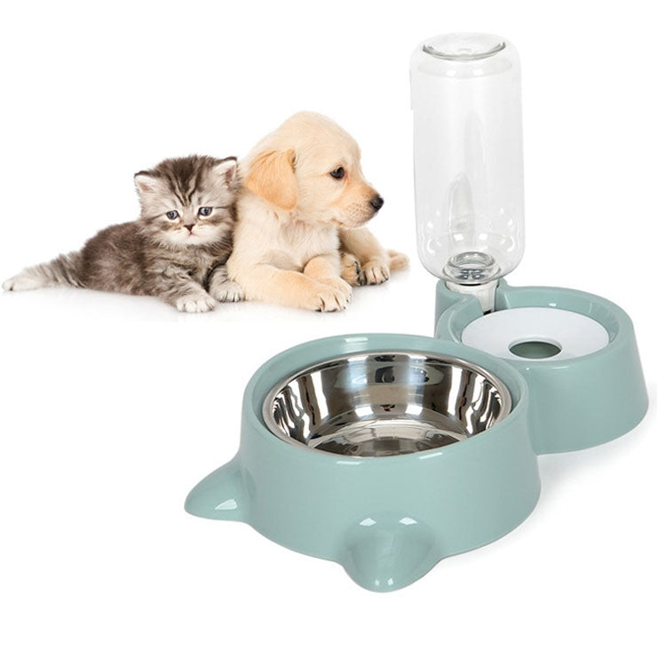 Pet Supplies Automatic Waterer Cat and Dog Food Bowl Double Bowl