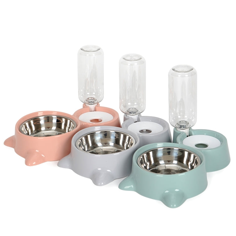 Pet Supplies Automatic Waterer Cat and Dog Food Bowl Double Bowl