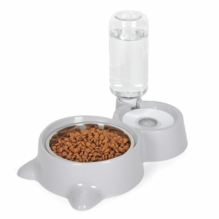 Pet Supplies Automatic Waterer Cat and Dog Food Bowl Double Bowl