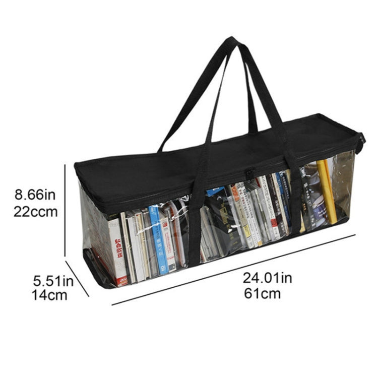 Large Capacity PVC Disc Book Storage Bag Book Hand Carry Storage Bag