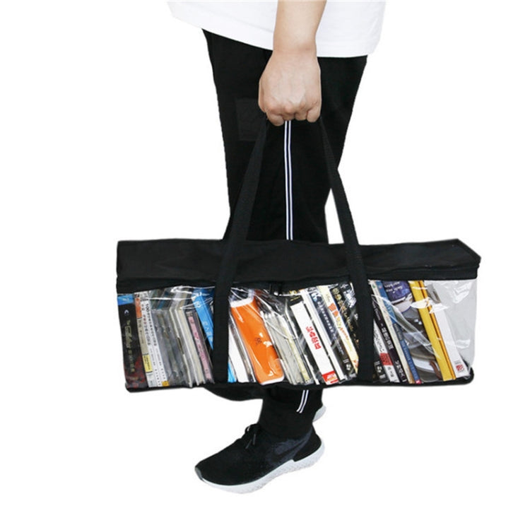 Large Capacity PVC Disc Book Storage Bag Book Hand Carry Storage Bag