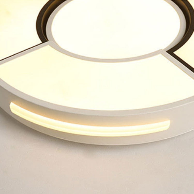 Creative Round Ceiling Lamp Simple Modern Geometric LED Living Room Bedroom Light, Diameter:50cm