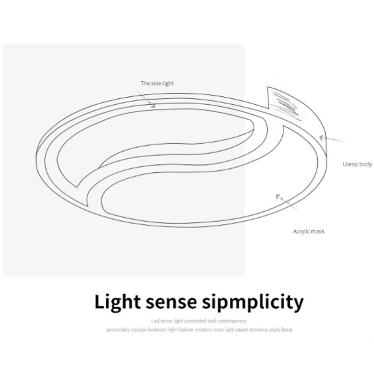 LED Bedroom Ceiling Lamp Creative Room Living Room Light Personalized Study Modeling Lamp, Diameter:50cm