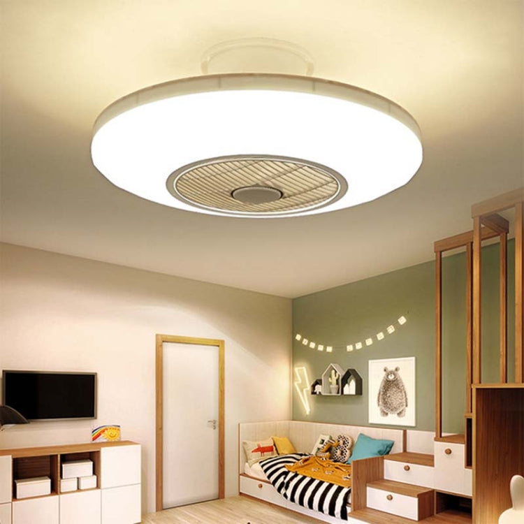 All-copper Mute LED Ceiling Invisible Fan Lights, Style:220V Dimming with APP