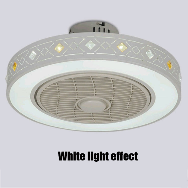 80W Ultra-thin Fan Ceiling Lamp Bedroom Modern Minimalist Dining Chandelier, Support Three-color Dimming / Remote Control / APP