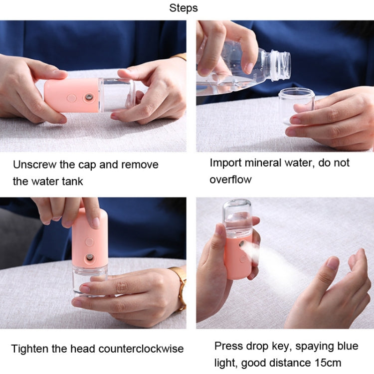 Facial Hydration Instrument Air Humidifier USB Beauty Cold Spray Instrument Auto Alcohol Disinfection Sprayer
