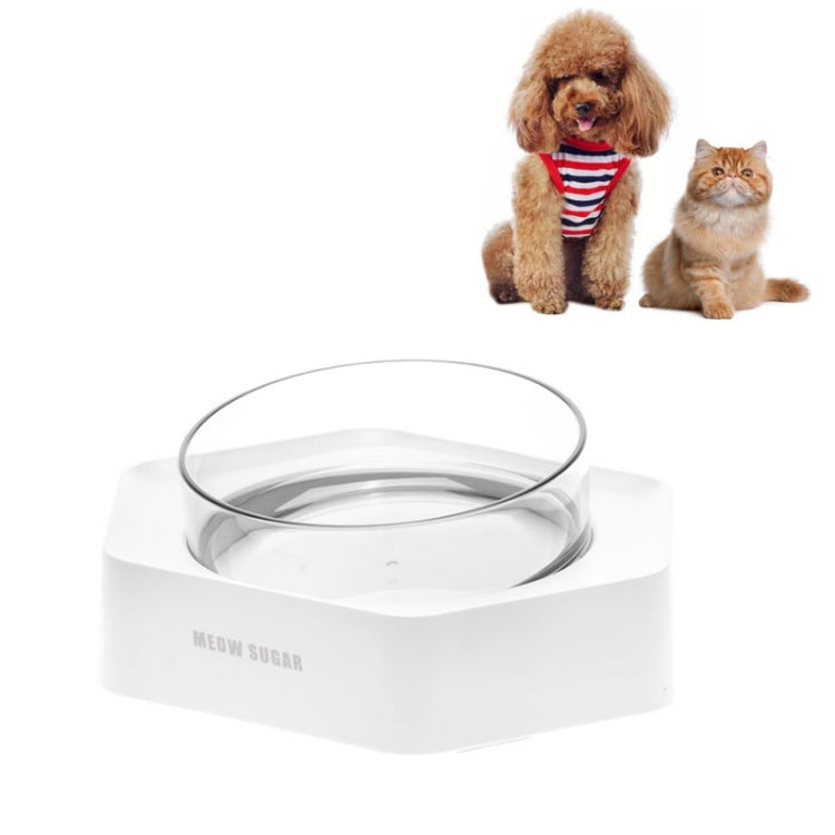 Pet Inclined Mouth Anti-tipping Dog and Cat Plastic Bowl Water Dispenser, Style:Single Bowl