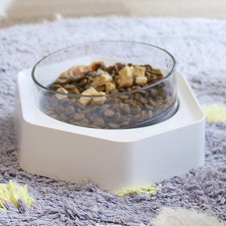 Pet Inclined Mouth Anti-tipping Dog and Cat Plastic Bowl Water Dispenser, Style:Single Bowl