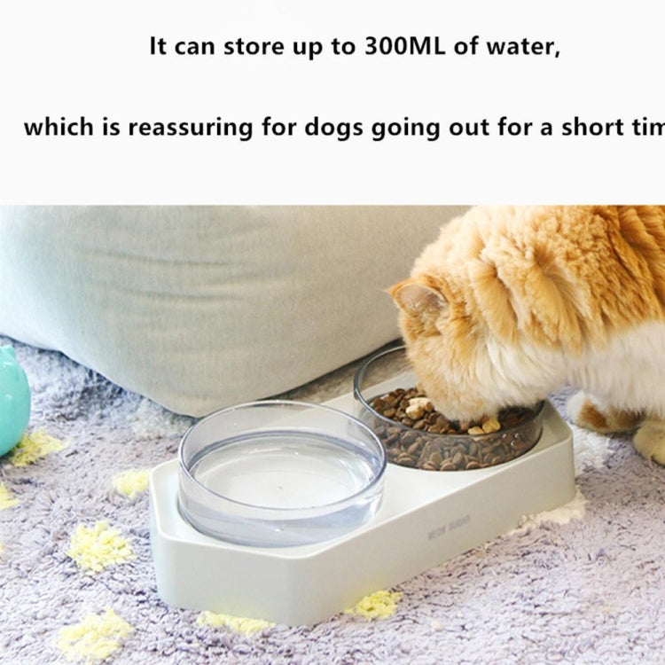 Pet Inclined Mouth Anti-tipping Dog and Cat Plastic Bowl Water Dispenser, Style:Single Bowl