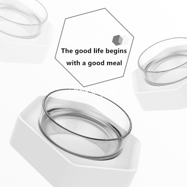 Pet Inclined Mouth Anti-tipping Dog and Cat Plastic Bowl Water Dispenser, Style:Single Bowl