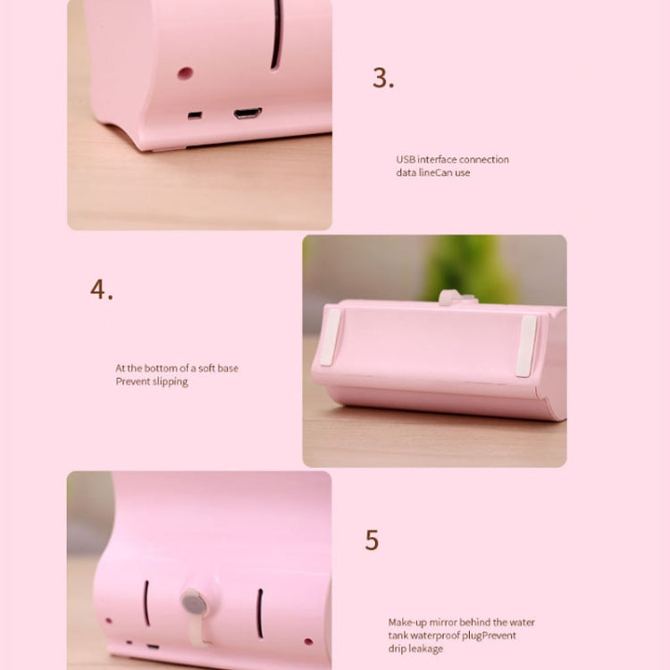 USB Desktop Dressing Mirror LED Table Lamp Portable Nano Spray Beauty Moisture Apparatus Automatic Alcohol Sprayer