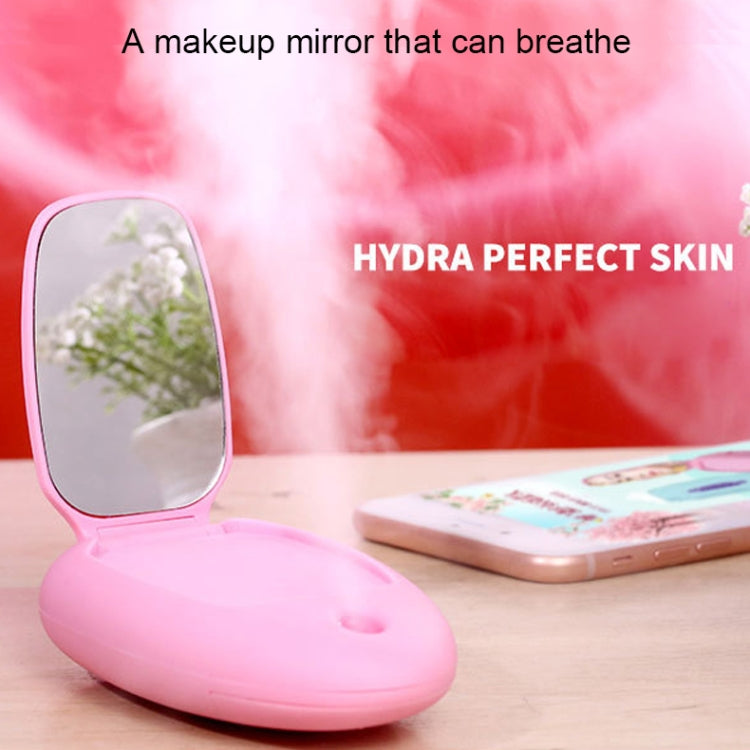 Nano Sprayer Moisturizer Mini Compact Portable Humidifier Automatic Alcohol Sprayer with Mirror(Pink)