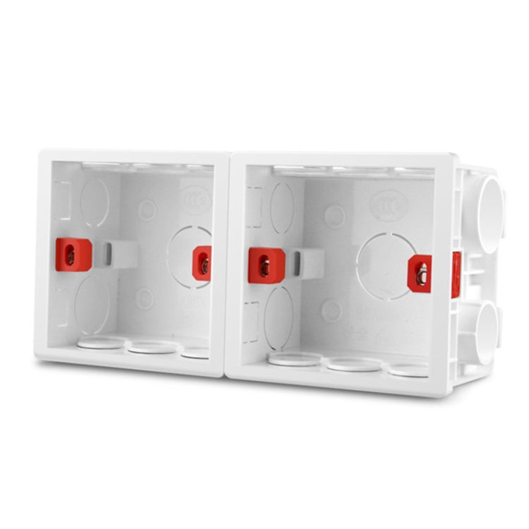 10 PCS Cassette PVC Flame Retardant Splicing Bottom Box Switch Socket Universal Box Random Color Delivery