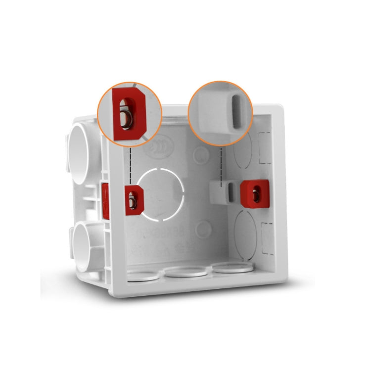 10 PCS Cassette PVC Flame Retardant Splicing Bottom Box Switch Socket Universal Box Random Color Delivery
