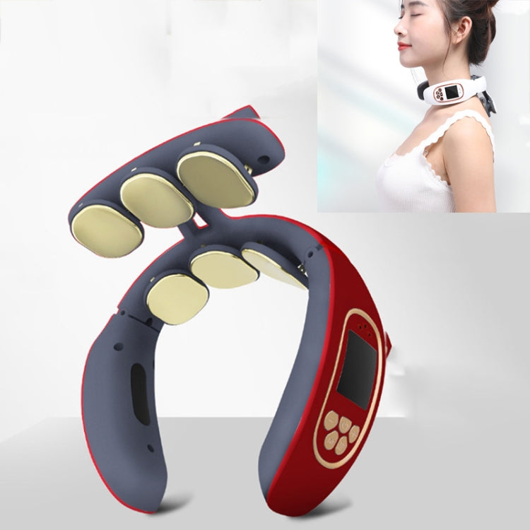 6-head Cervical Spine Shoulder Massager Multi-function Hot Compress Electric Pulse Home Intelligent Neck Protector