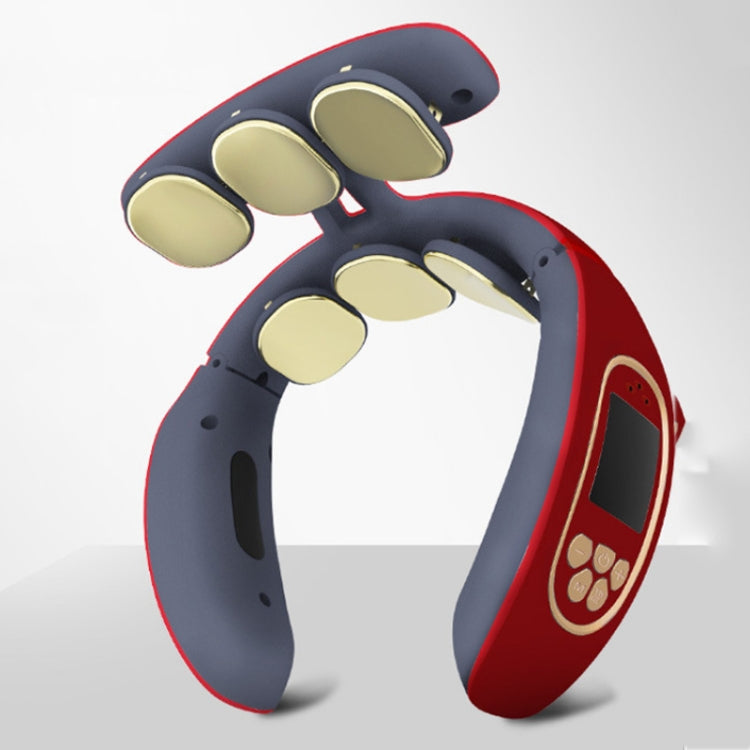 6-head Cervical Spine Shoulder Massager Multi-function Hot Compress Electric Pulse Home Intelligent Neck Protector