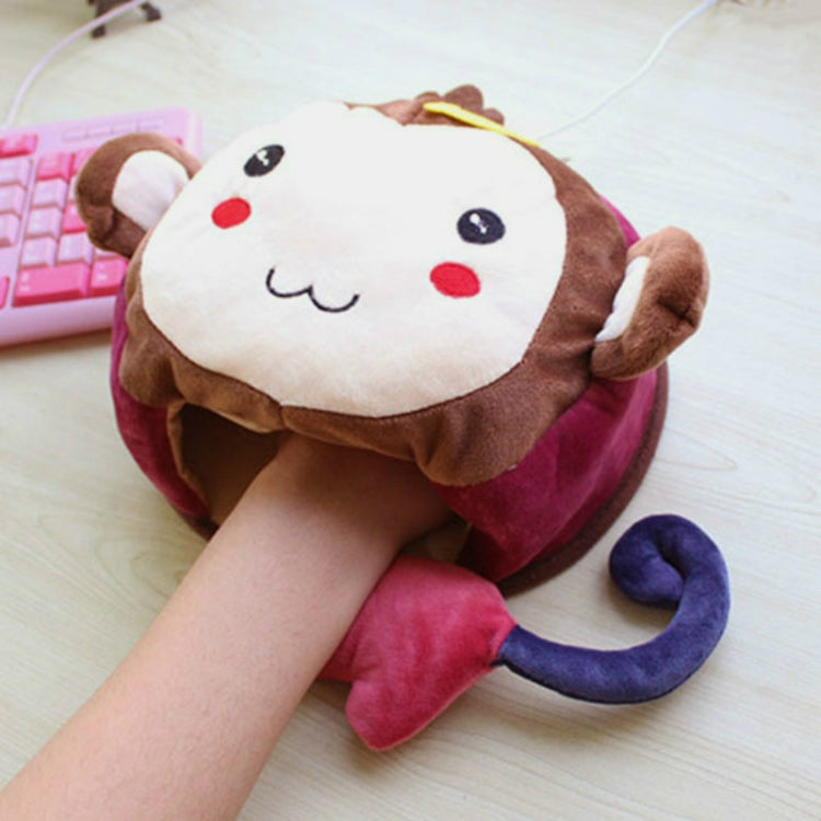 Winter Cute Cartoon Animal USB Heating Mouse Pad Flannel Hand Warmer