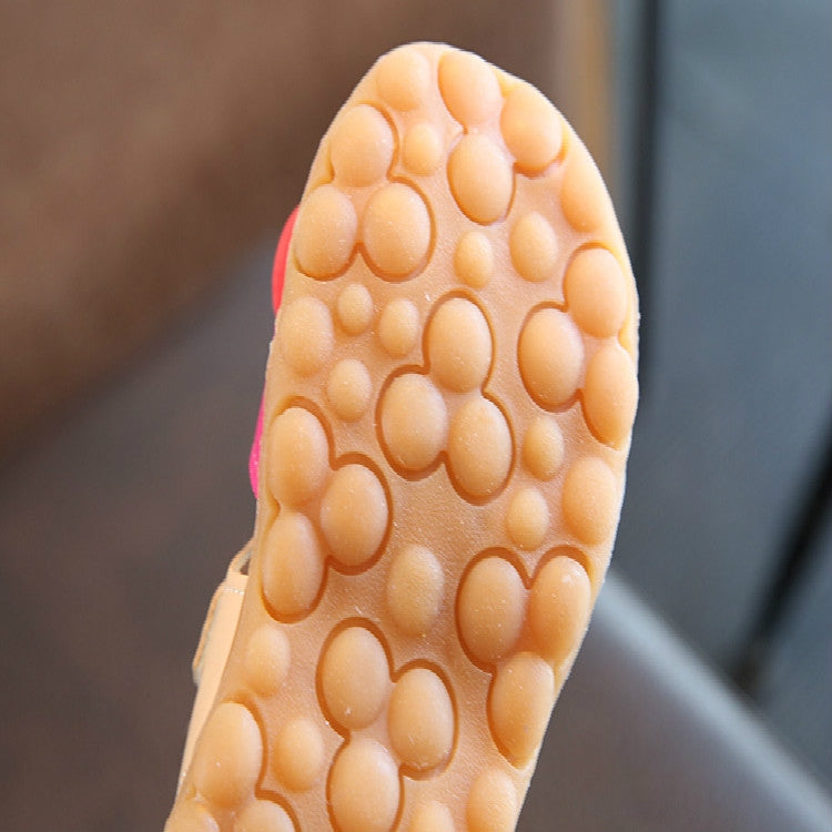 2 Pairs Fashion Girls Sandals Little Kids Cow Muscle Soft Bottom Toddler Shoes, Shoe Size:24(15cm)(White)