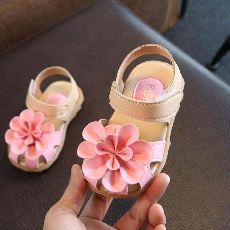 2 Pairs Fashion Girls Sandals Little Kids Cow Muscle Soft Bottom Toddler Shoes, Shoe Size:27(16cm)(Pink)