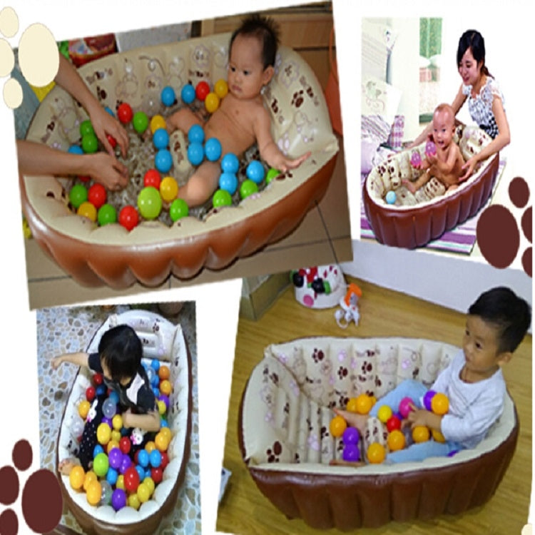 Portable InflatableHeat Retaining PVC Baby Bath Tub Washbowl Tub Home Bathroom, Type:Bathtub + 10 marine balls