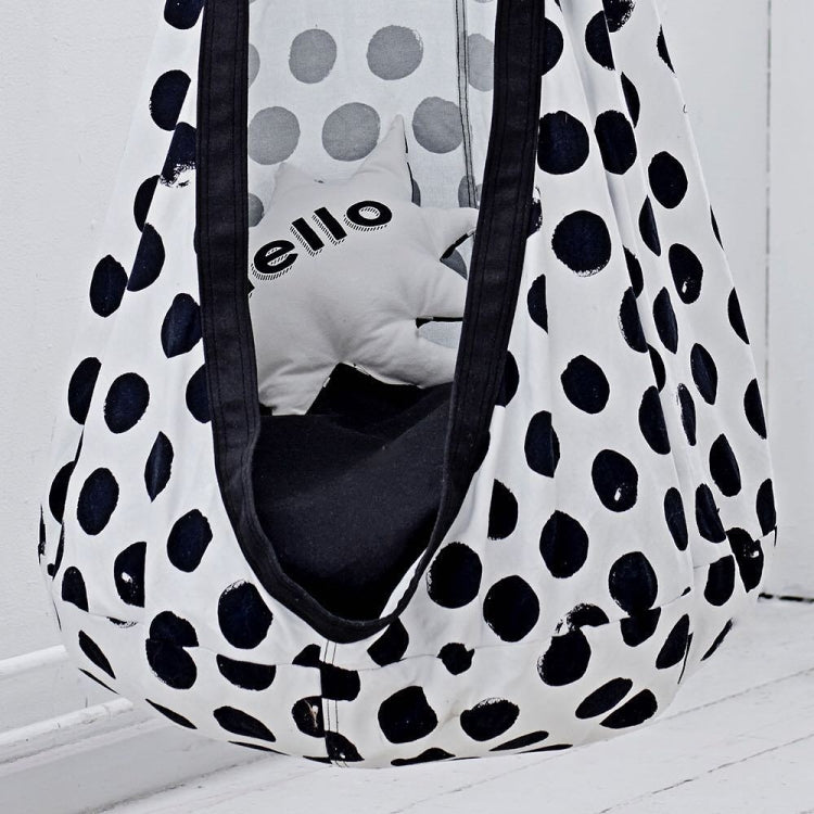 Black and White Dot Design Hammock Inflatable Cushion Garden Swing Chair Indoor Outdoor Hanging Seat Child Swing Seat