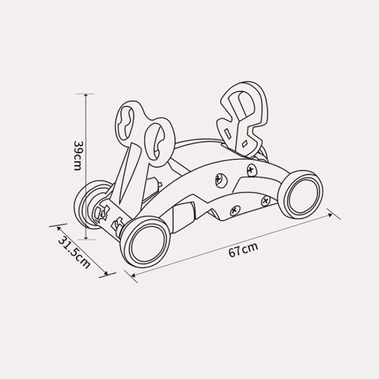 Children Rocking Horse Yo Car Combination Plastic Rocking Cradles Baby Home Scooter Walker