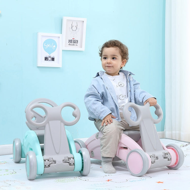 Children Rocking Horse Yo Car Combination Plastic Rocking Cradles Baby Home Scooter Walker