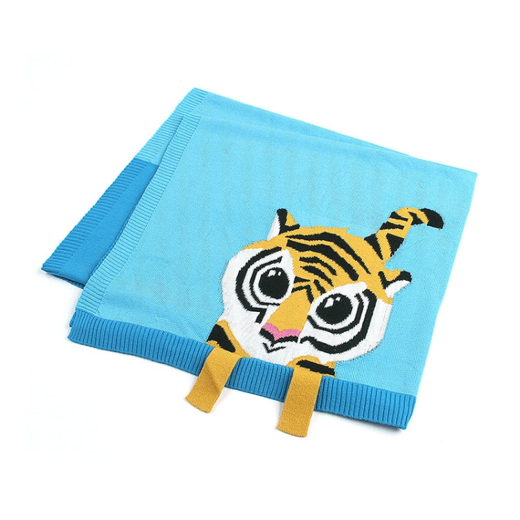 Children Cartoon Tiger Knitted Blanket