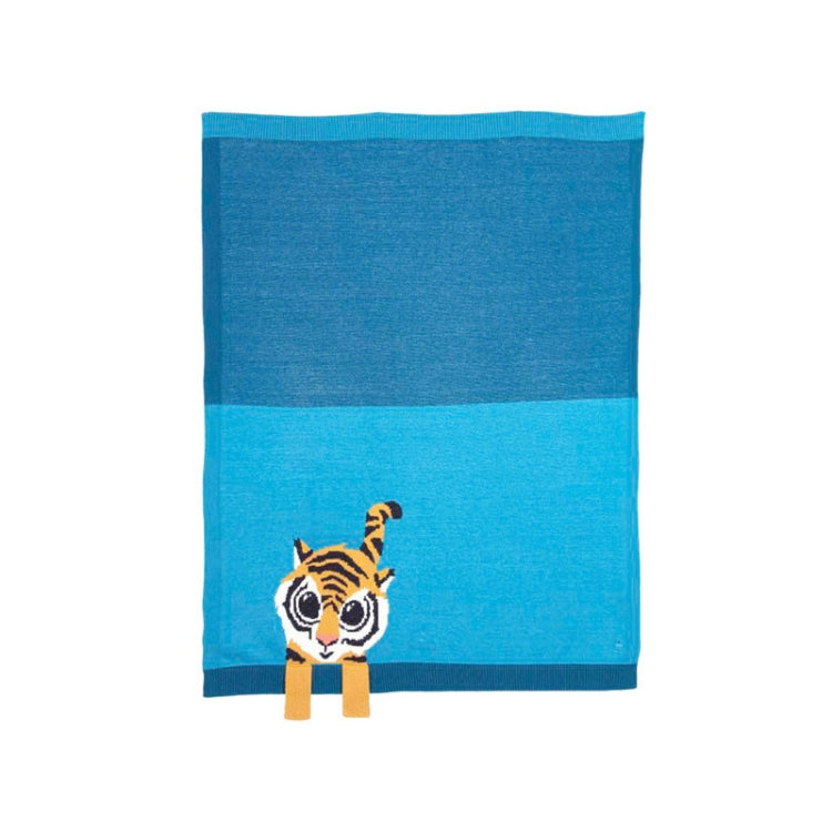 Children Cartoon Tiger Knitted Blanket