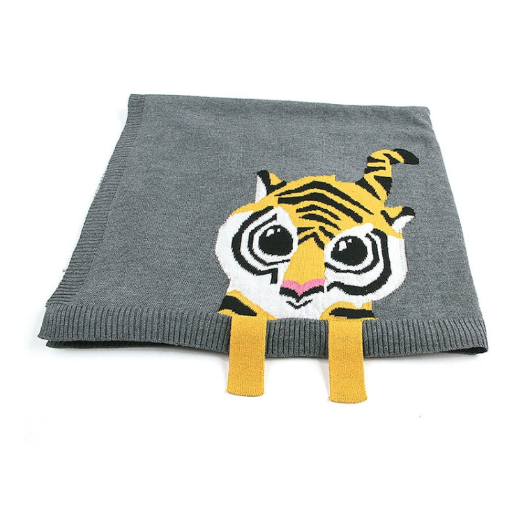 Children Cartoon Tiger Knitted Blanket