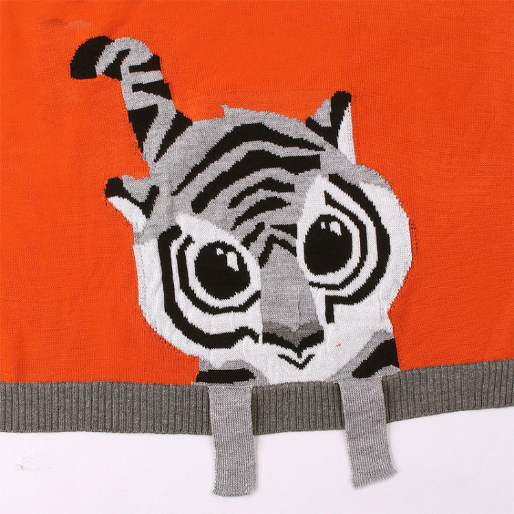 Children Cartoon Tiger Knitted Blanket