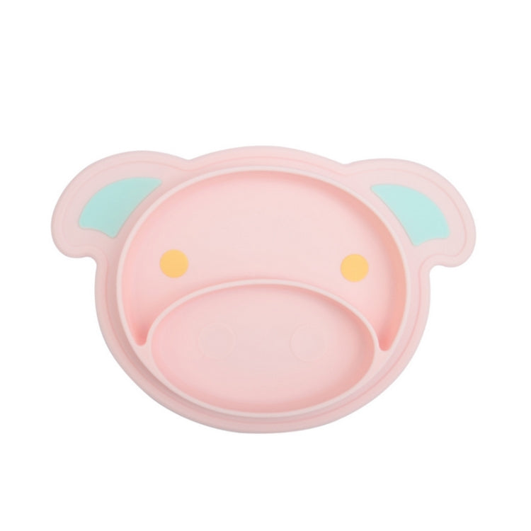 3 PCS Cartoon Cute Pig Baby Feeding Dishes Infant Silicone Plate Bowls Tableware