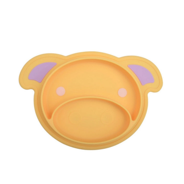 3 PCS Cartoon Cute Pig Baby Feeding Dishes Infant Silicone Plate Bowls Tableware