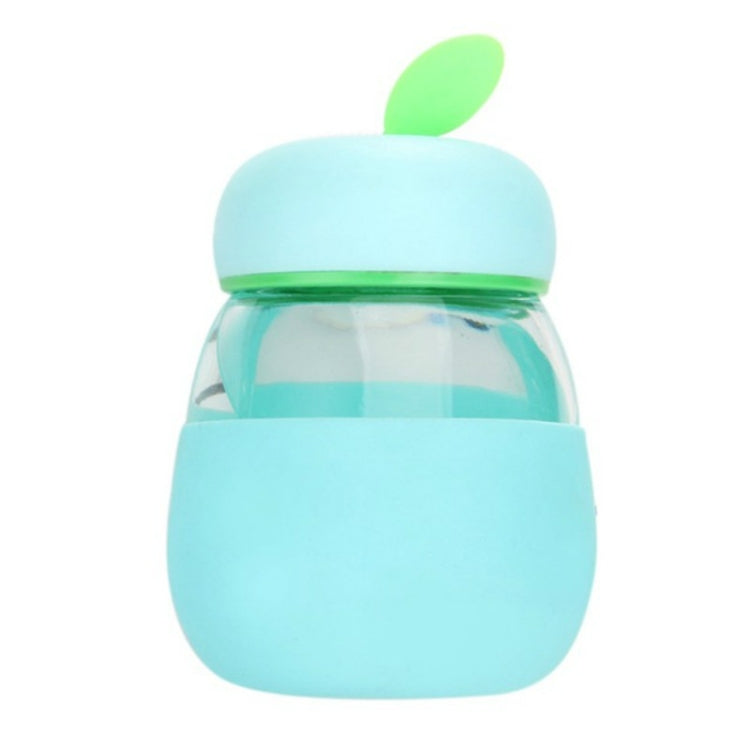 Cute Glass Leak-proof Cup Baby Drinkware Green Leaf Fruit Cup Silicone Sheathed Water Cup