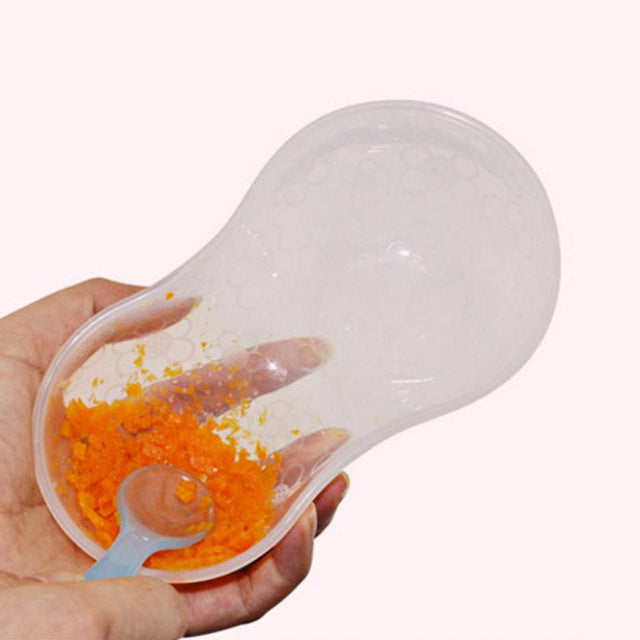 Baby Food Dishes  Grinding Tool Food Bowls(Clear Blue)