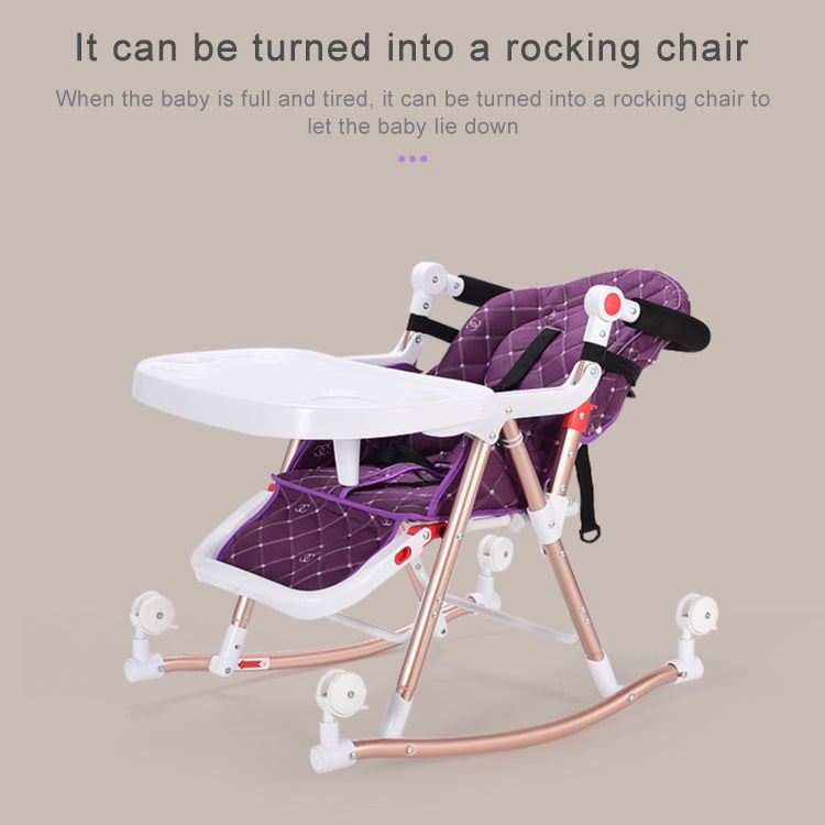 3 In 1 Portable Folding Multi-functional Baby Highchair Dining Seat Table Adjustable Baby Rocking Chair